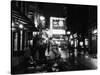 Street Scene at Night in London Around Shaftsbury Avenue Theatre District, February 1987-null-Stretched Canvas