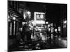 Street Scene at Night in London Around Shaftsbury Avenue Theatre District, February 1987-null-Mounted Premium Photographic Print