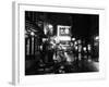 Street Scene at Night in London Around Shaftsbury Avenue Theatre District, February 1987-null-Framed Photographic Print