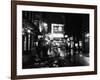 Street Scene at Night in London Around Shaftsbury Avenue Theatre District, February 1987-null-Framed Photographic Print