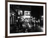 Street Scene at Night in London Around Shaftsbury Avenue Theatre District, February 1987-null-Framed Photographic Print
