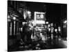 Street Scene at Night in London Around Shaftsbury Avenue Theatre District, February 1987-null-Stretched Canvas