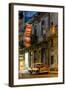 Street Scene at Night Lit by Artificial Lighting-Lee Frost-Framed Photographic Print