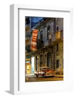 Street Scene at Night Lit by Artificial Lighting-Lee Frost-Framed Photographic Print