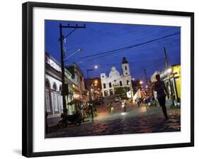 Street Scene at Night, Olinda, Pernambuco, Brazil, South America-Yadid Levy-Framed Photographic Print