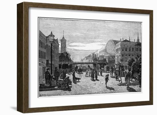 Street Scene at the Alexanderplatz Station-null-Framed Art Print