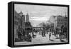 Street Scene at the Alexanderplatz Station-null-Framed Stretched Canvas