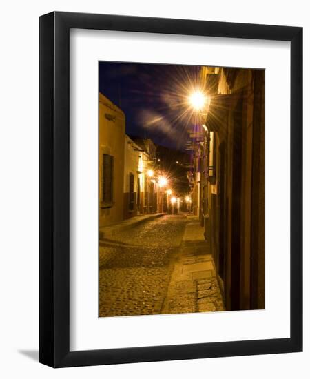 Street Scene Before Sunrise, San Miguel De Allende, Mexico-Nancy Rotenberg-Framed Photographic Print