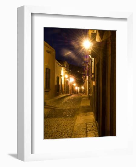 Street Scene Before Sunrise, San Miguel De Allende, Mexico-Nancy Rotenberg-Framed Photographic Print