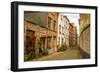Street scene, Bruges, West Flanders, Belgium.-Michael DeFreitas-Framed Photographic Print