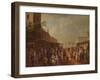 'Street Scene', c1720, (1938)-Franz de Paula Ferg-Framed Giclee Print