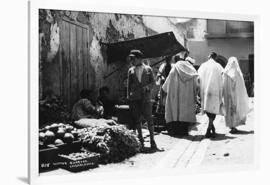 Street Scene, Casablanca, Morocco, C1920s-C1930s-null-Framed Giclee Print