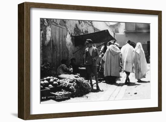 Street Scene, Casablanca, Morocco, C1920s-C1930s-null-Framed Premium Giclee Print