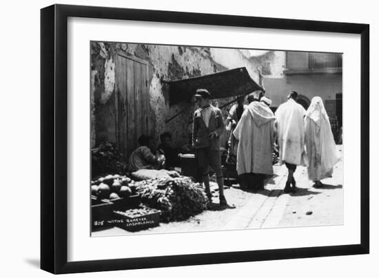 Street Scene, Casablanca, Morocco, C1920s-C1930s-null-Framed Premium Giclee Print