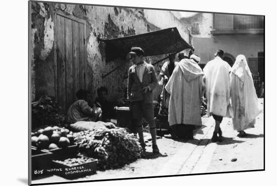 Street Scene, Casablanca, Morocco, C1920s-C1930s-null-Mounted Premium Giclee Print
