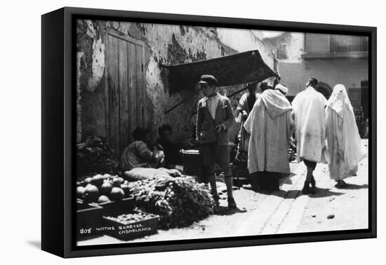 Street Scene, Casablanca, Morocco, C1920s-C1930s-null-Framed Stretched Canvas