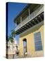 Street Scene, Colonial Balconies, Trinidad, Cuba-Steve Vidler-Stretched Canvas