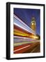 Street Scene, Double-Decker Bus, Light Trails, Motion Blur, Big Ben-Rainer Mirau-Framed Photographic Print