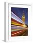 Street Scene, Double-Decker Bus, Light Trails, Motion Blur, Big Ben-Rainer Mirau-Framed Photographic Print