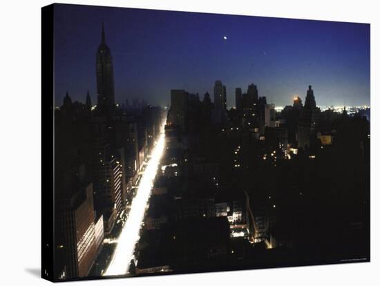 Street Scene During Blackout in New York City-Bill Eppridge-Stretched Canvas