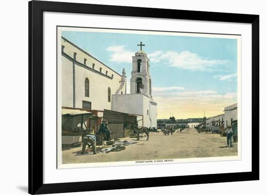 Street Scene, Early Juarez, Mexico-null-Framed Art Print