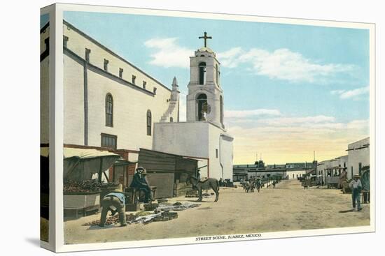 Street Scene, Early Juarez, Mexico-null-Stretched Canvas