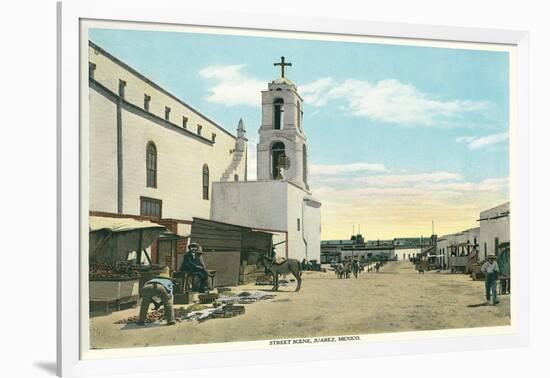 Street Scene, Early Juarez, Mexico-null-Framed Art Print