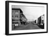 Street Scene, Exterior View of the Green Hotel - Auburn, WA-Lantern Press-Framed Art Print