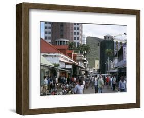 Street Scene, Farquhar Street, Port Louis, Mauritius, Indian Ocean, Africa-David Poole-Framed Photographic Print