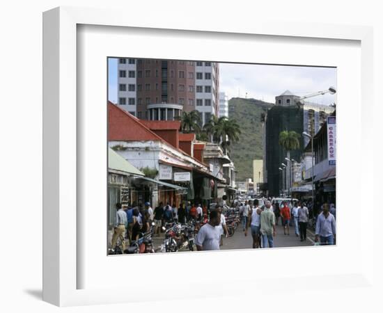 Street Scene, Farquhar Street, Port Louis, Mauritius, Indian Ocean, Africa-David Poole-Framed Photographic Print