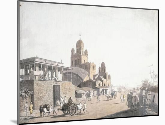 Street Scene, from 'Views in Calcutta', 1786-1788-Thomas Daniell-Mounted Giclee Print