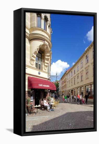 Street Scene, Haga, Gothenburg, Sweden, Scandinavia, Europe-Frank Fell-Framed Stretched Canvas