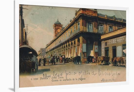 Street Scene, Havana, Cuba, C1910-null-Framed Giclee Print