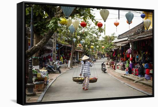 Street Scene, Hoi An, Vietnam, Indochina, Southeast Asia, Asia-Yadid Levy-Framed Stretched Canvas