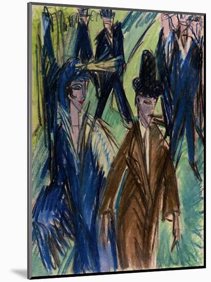 Street Scene II-Ernst Ludwig Kirchner-Mounted Art Print