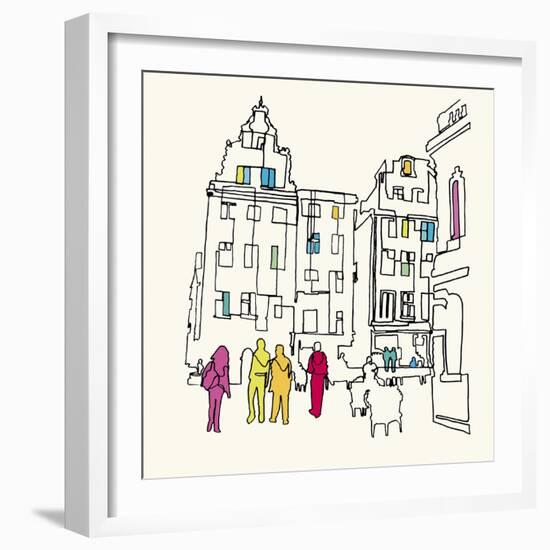 Street Scene II-Tom Frazier-Framed Giclee Print