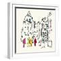 Street Scene II-Tom Frazier-Framed Giclee Print