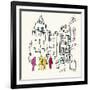 Street Scene II-Tom Frazier-Framed Giclee Print