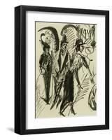 Street Scene III-Ernst Ludwig Kirchner-Framed Art Print