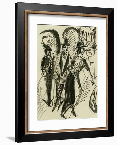 Street Scene III-Ernst Ludwig Kirchner-Framed Art Print