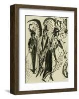 Street Scene III-Ernst Ludwig Kirchner-Framed Art Print