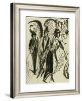 Street Scene III-Ernst Ludwig Kirchner-Framed Art Print