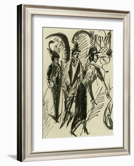 Street Scene III-Ernst Ludwig Kirchner-Framed Art Print