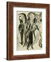 Street Scene III-Ernst Ludwig Kirchner-Framed Art Print