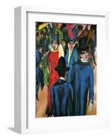 Street Scene in Berlin-Ernst Ludwig Kirchner-Framed Giclee Print