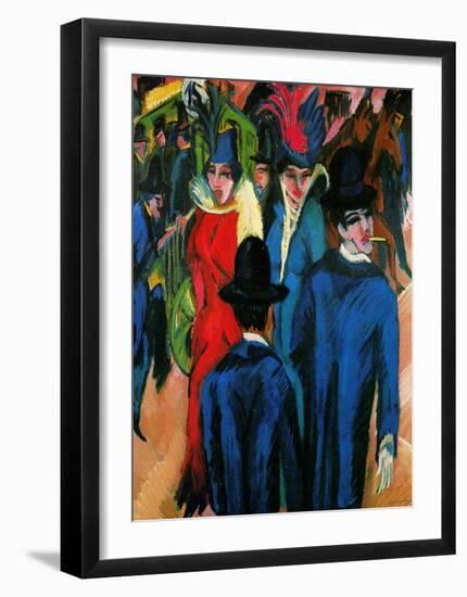 Street Scene in Berlin-Ernst Ludwig Kirchner-Framed Giclee Print