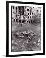 Street Scene in Budapest During First Aftermath of Fighting Against Soviet-Backed Regime-null-Framed Photographic Print