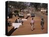 Street Scene in Centre of Town, Garowa, Cameroon, Africa-David Poole-Stretched Canvas