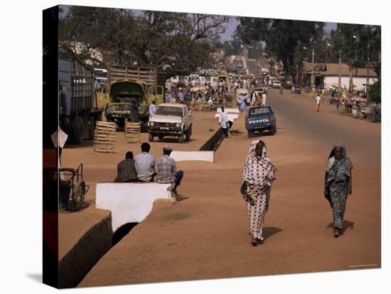 Street Scene in Centre of Town, Garowa, Cameroon, Africa-David Poole-Stretched Canvas