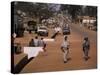 Street Scene in Centre of Town, Garowa, Cameroon, Africa-David Poole-Stretched Canvas